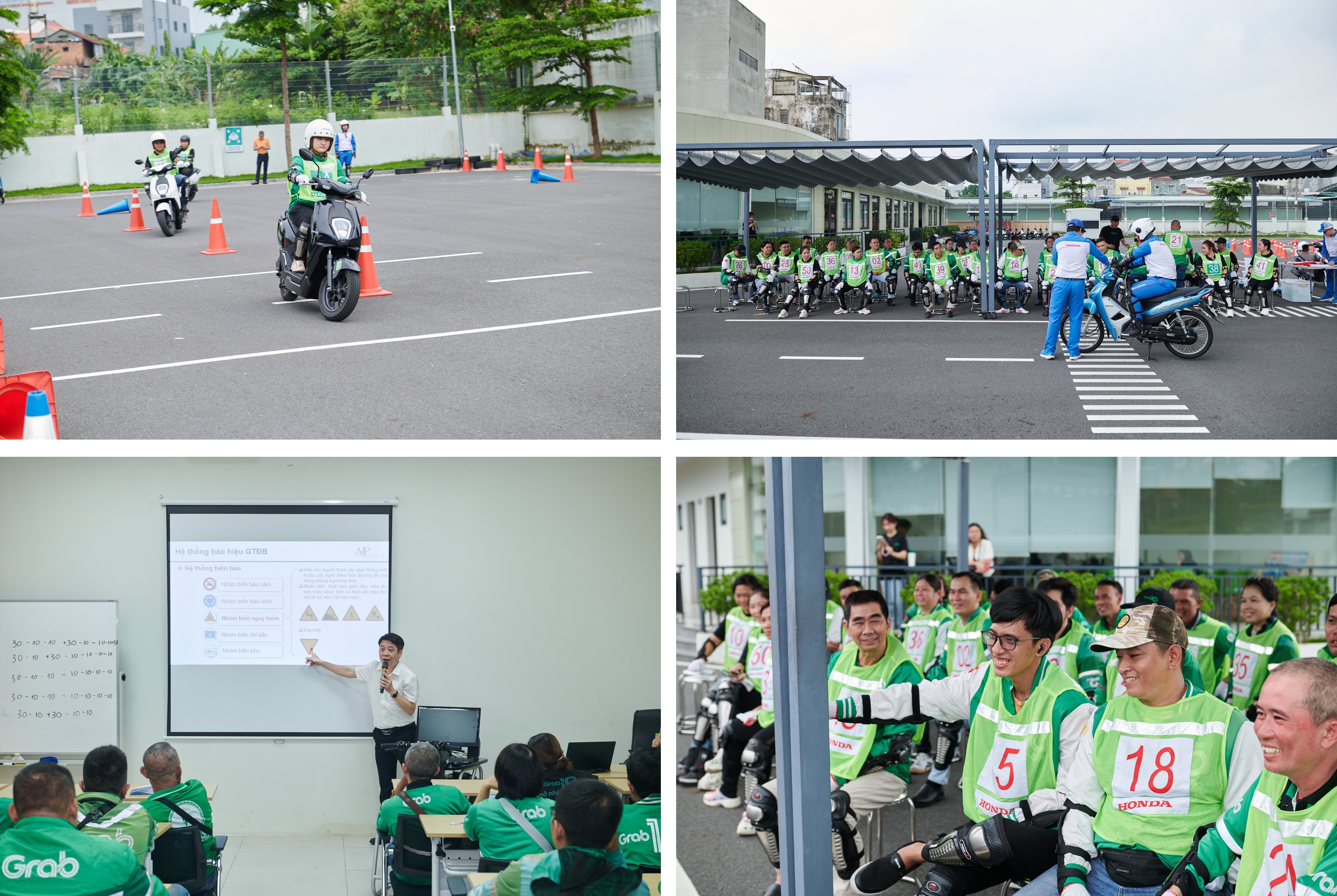 Collage of photos from the training